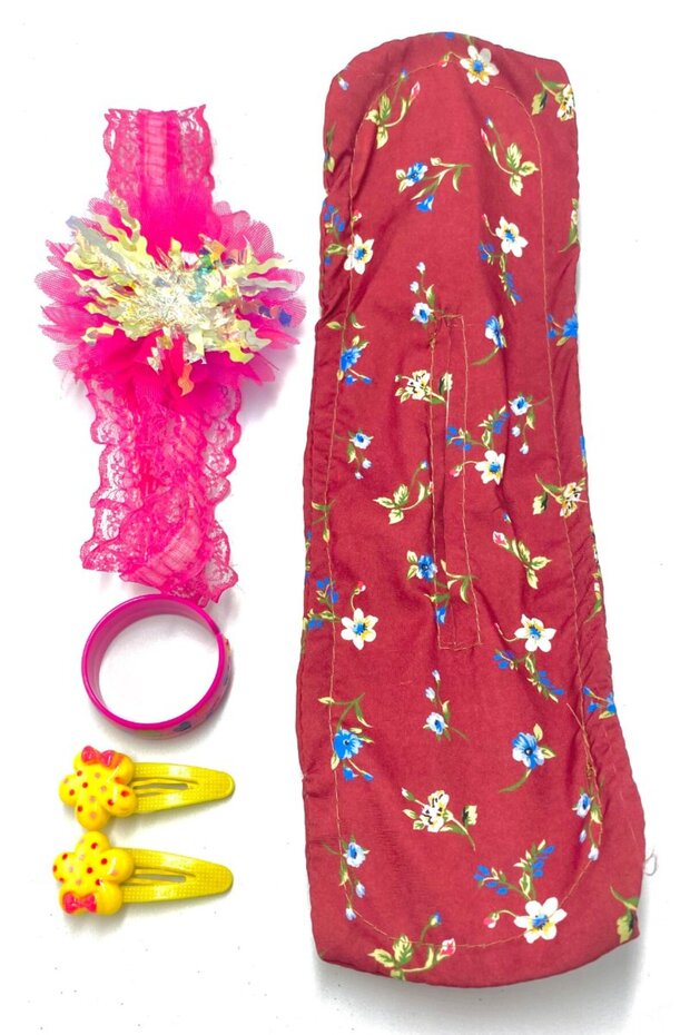 Colorful Patterned Crown Buckle Bandana Set
