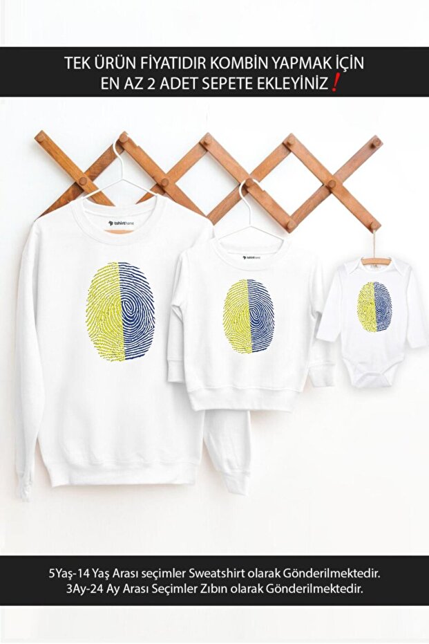 Yellow Navy Blue Fingerprint Father Son Girl Is Single Product Price for Making Combin Less 2 Pieces Add My Basket