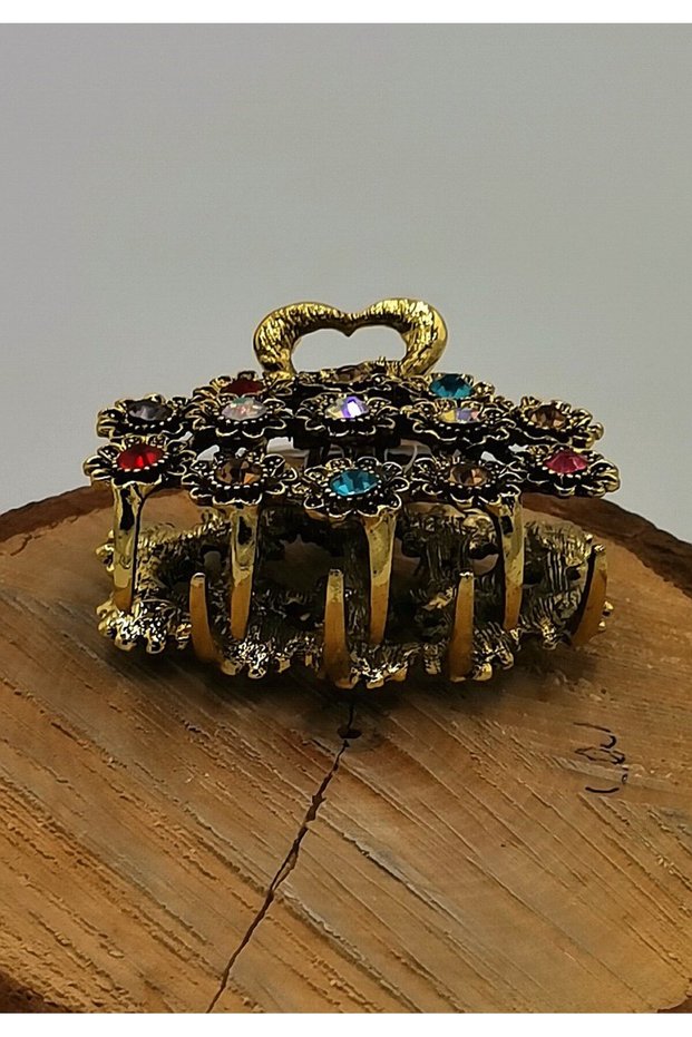 Cast Metal Colored Stone Luxury Buckle