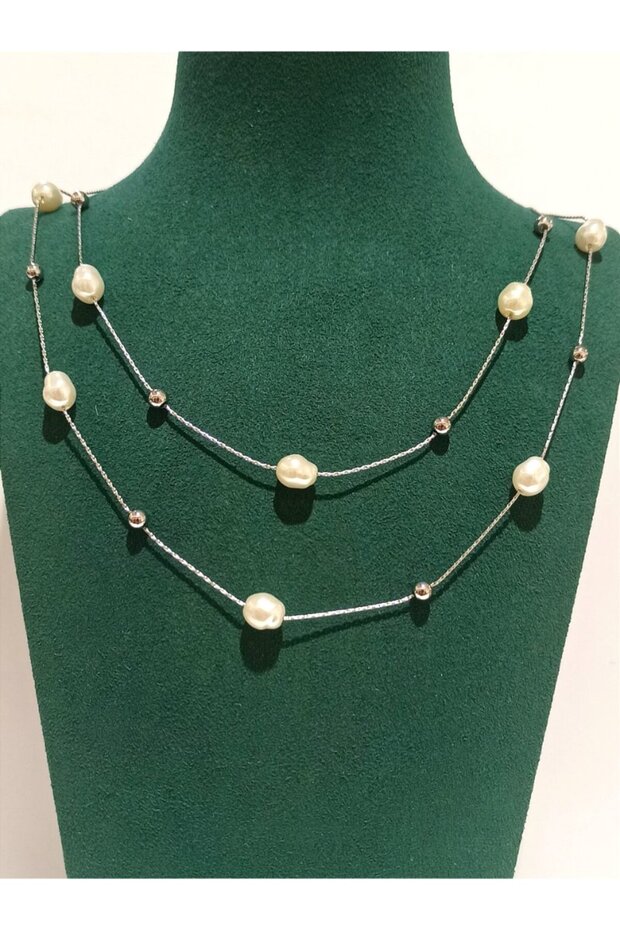 Silver Color Luxury Figured Flashy Necklace