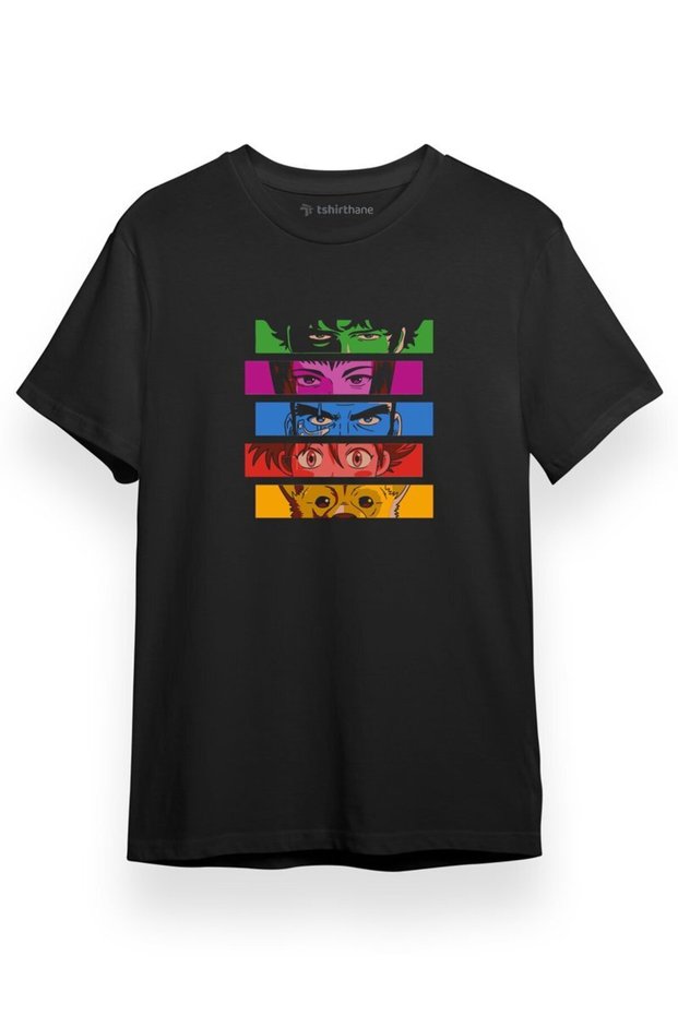 Cowboy Bebop Vintage Heads Black Short sleeve Men's T-shirt