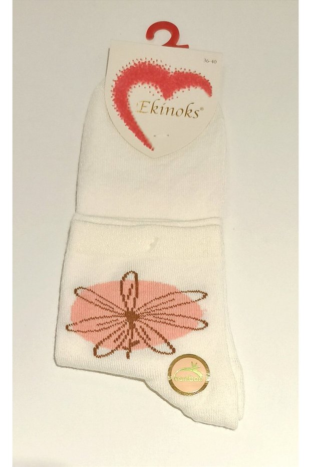 Bamboo Off-White Color 36-40 Size Women's Socks