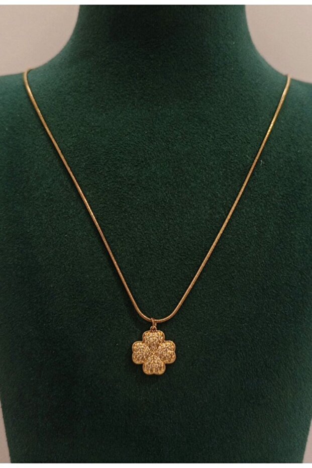 Gold Color Luxury Figured Showy Necklace