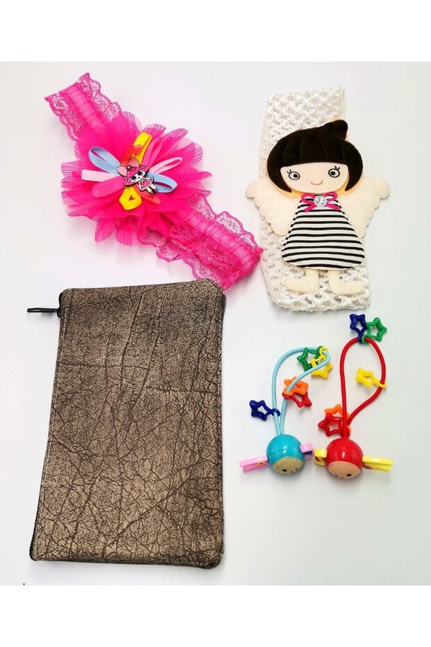 Colorful Patterned Crown Buckle Bandana Set
