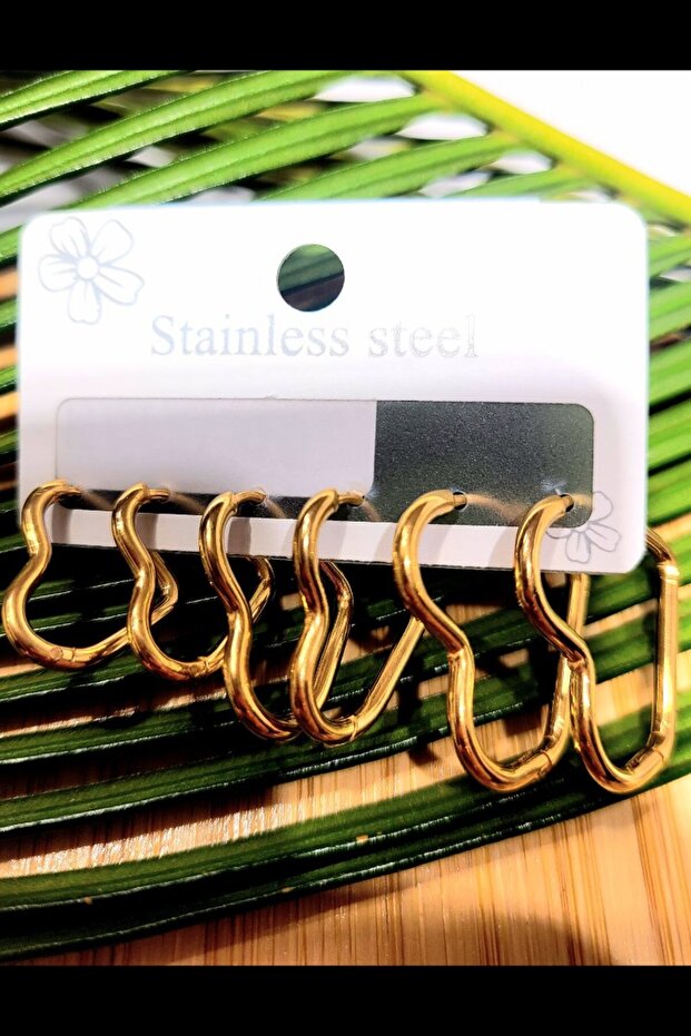 Showy 6-Piece Non-Tarnish Steel Earrings with Multiple Luxurious Figures