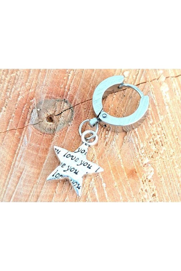Steel Silver Color Fluffy Starry Unisex Earrings
