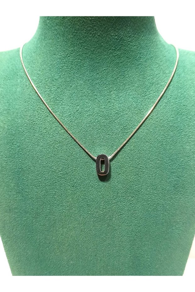 Silver Color Luxurious Figured Ornate'O' Letter Necklace