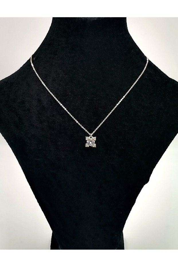 Silver Color Figured Karamaz Luxury Necklace with Chain