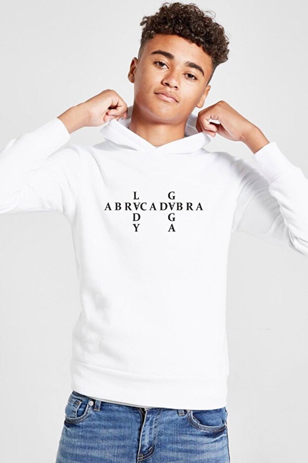 Lady Gaga Abracadabra White Kids 3Ip Hooded Sweatshirt