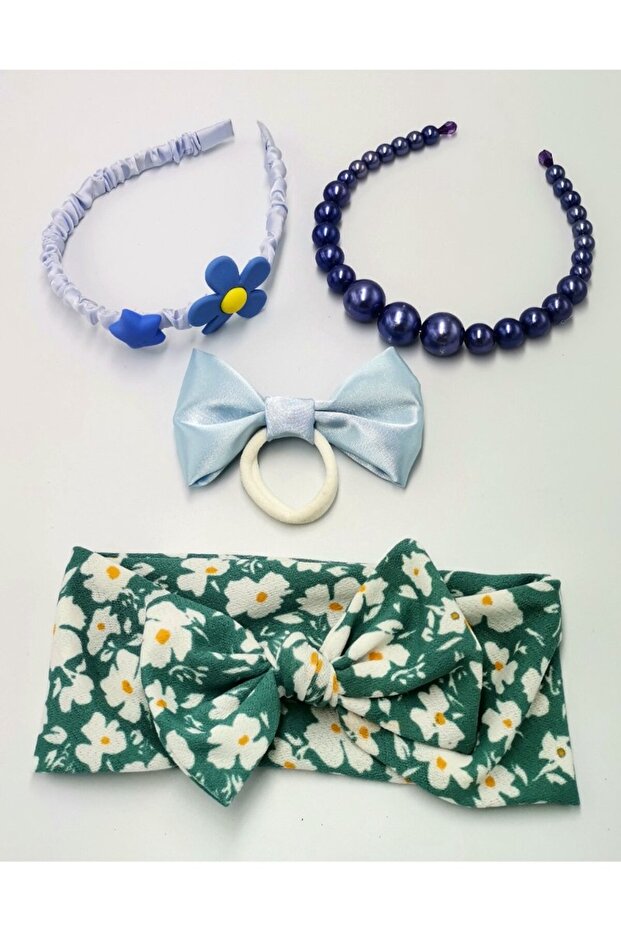 Colorful Patterned Crown Buckle Bandana Set
