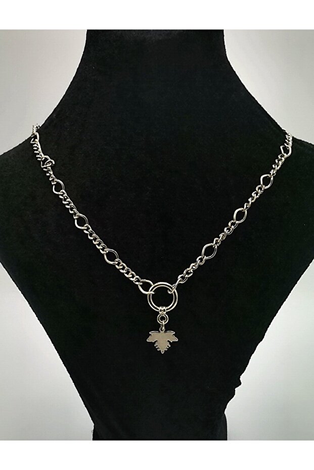 Silver Color Chain Figured Luxury Tarnish-Resistant Necklace