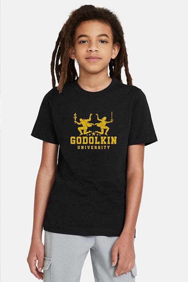 تيشيرت Gen V Godolkin University Logo للأطفال باللون الأسود