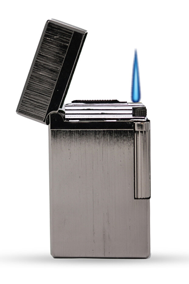 Metal Cigar Lighter – Single Jet Flame Windproof Turbo Lighter with Built-in Punch Tool