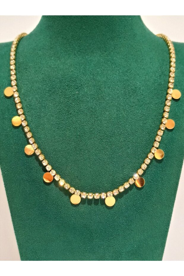 Gold Color Luxury Figured Showy Necklace