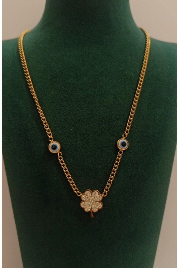 Gold Color Luxury Figured Showy Necklace