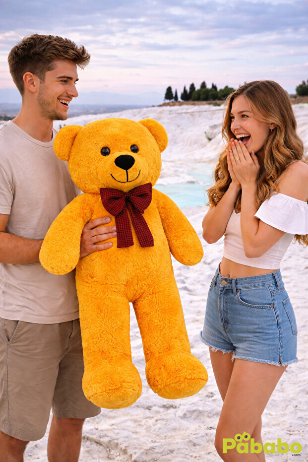 80 cm Plush Teddy Bear with Bow Tie – Large Size Cuddly Toy, Meaningful Gift for Loved Ones and Special Occasions