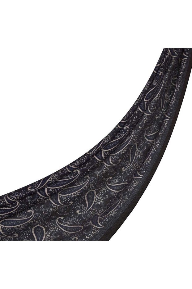 Patterned Tensoft Shawl - Mesopotamia Patterned - Black