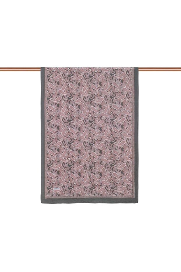 Patterned Tensoft Shawl - Mesopotamia Patterned - Dusty Rose Smoked