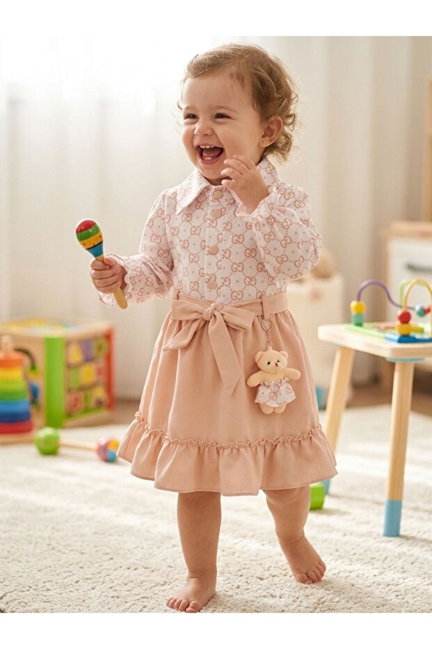 Teddy Bear Shirt Girl's Dress