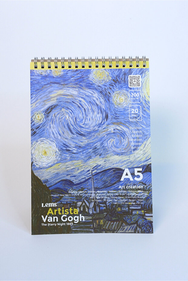 Van Gogh - the Starry Night Artista A5 Lems Sketchbook Sketchbook 200 Gr.