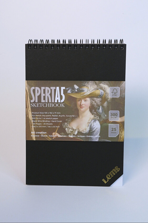 Sperta A5 Sketchbook 300Gsm 50 Sheets 25 Sheets Psbse Hard Cover Sketch Book