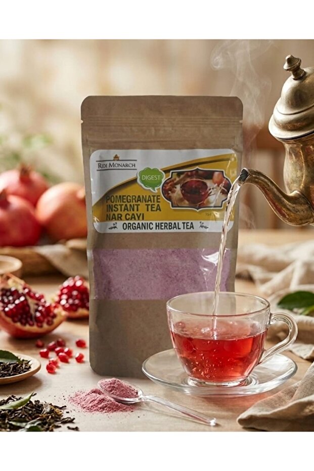 Organic Pomegranate Seeds Pomegranate Tea 1000 Gr, Natural and Additive-Free Pomegranate Flavored Herbal Tea (1 kg)