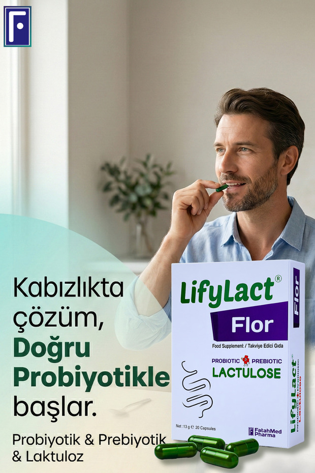 ® Flor Probiyotik Kapsül , Prebiyotik , Laktuloz, - 7