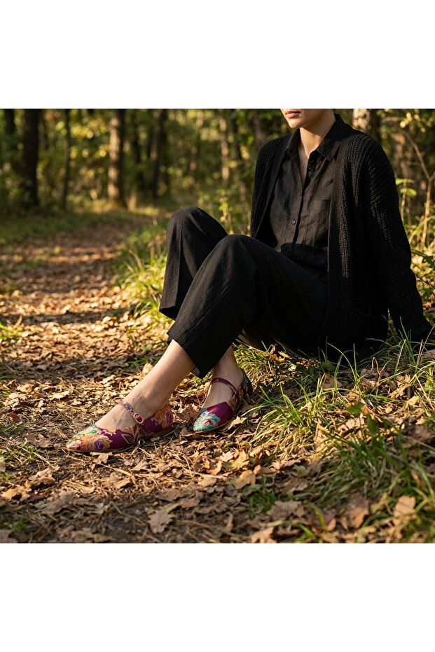 Valley Ethnic Pattern Ballet Flats - 4