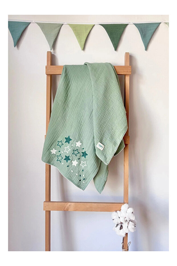 Baby Muslin Cover & Blanket - Mint