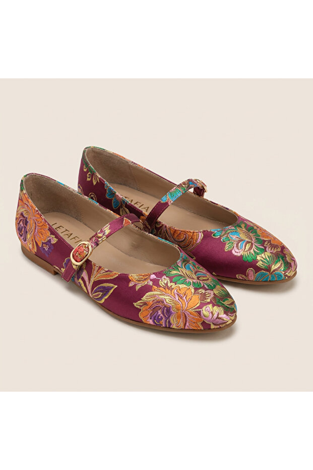 Valley Ethnic Pattern Ballet Flats - 8