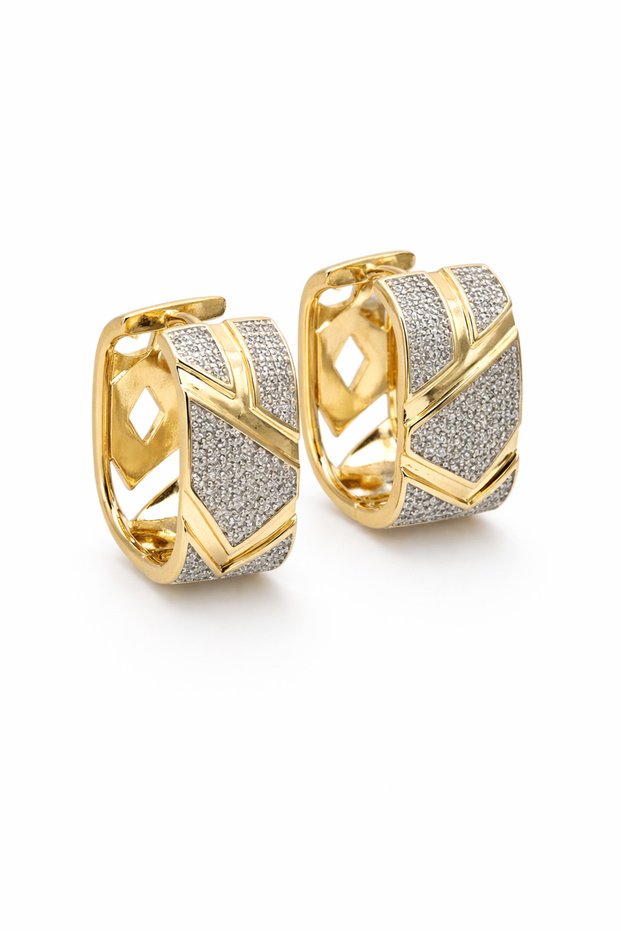 Vento Glow Xuping Zircon Stone Steel Earrings Non-Tarnish Anti-Allergic Rose Gold Color