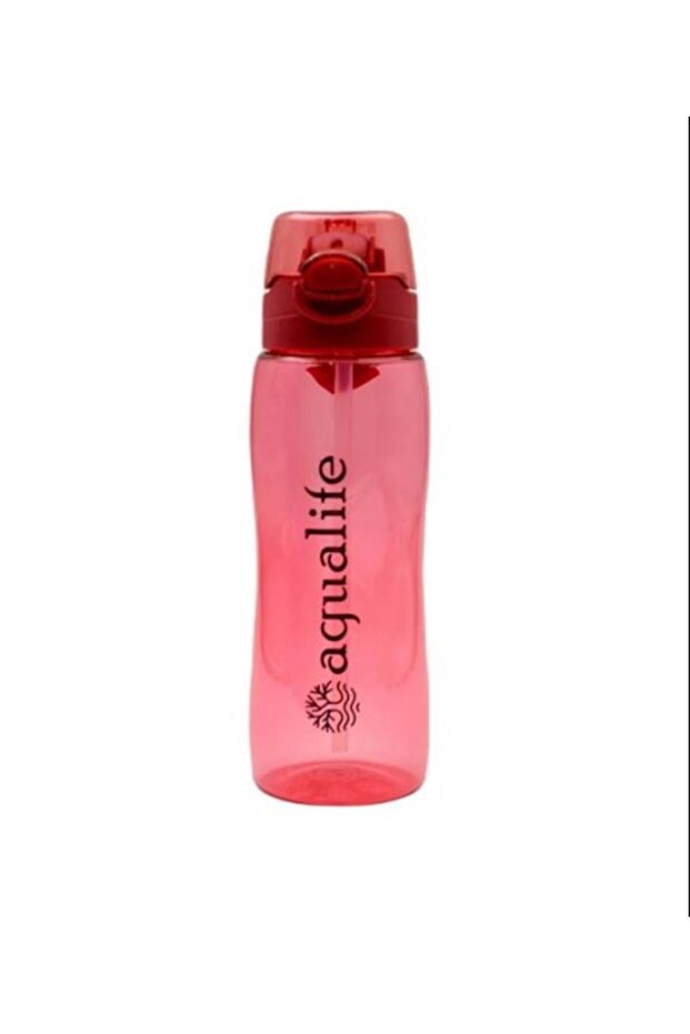 Fox Aqualife Lockable Lid Flask with Straw Red 750 ml