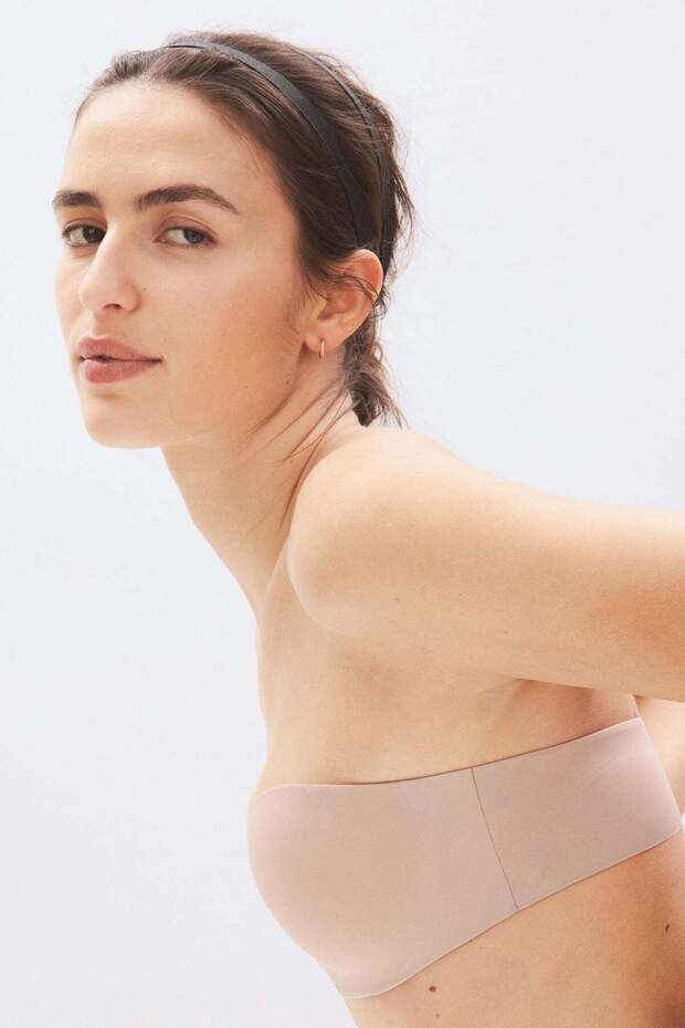 Padded microfibre balconette bra