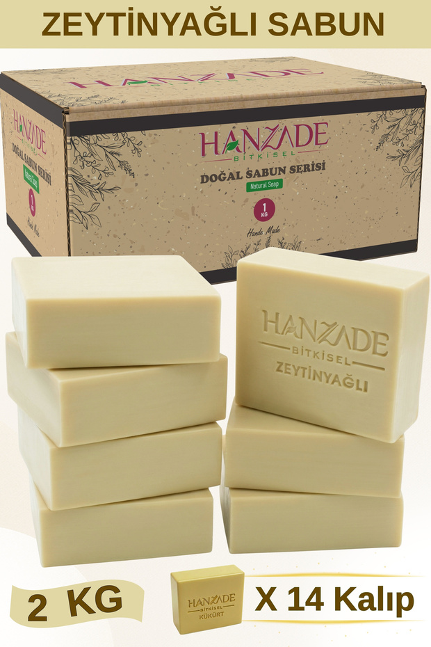Olive Oil Soap 2 kg Handmade Natural Traditional Hatay Soap (in Its Own Box)