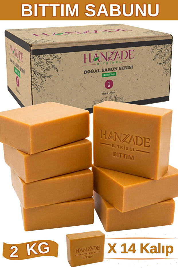 Bıttım Soap 2 kg Handmade Natural Traditional Hatay Soap (in Its Own Box)