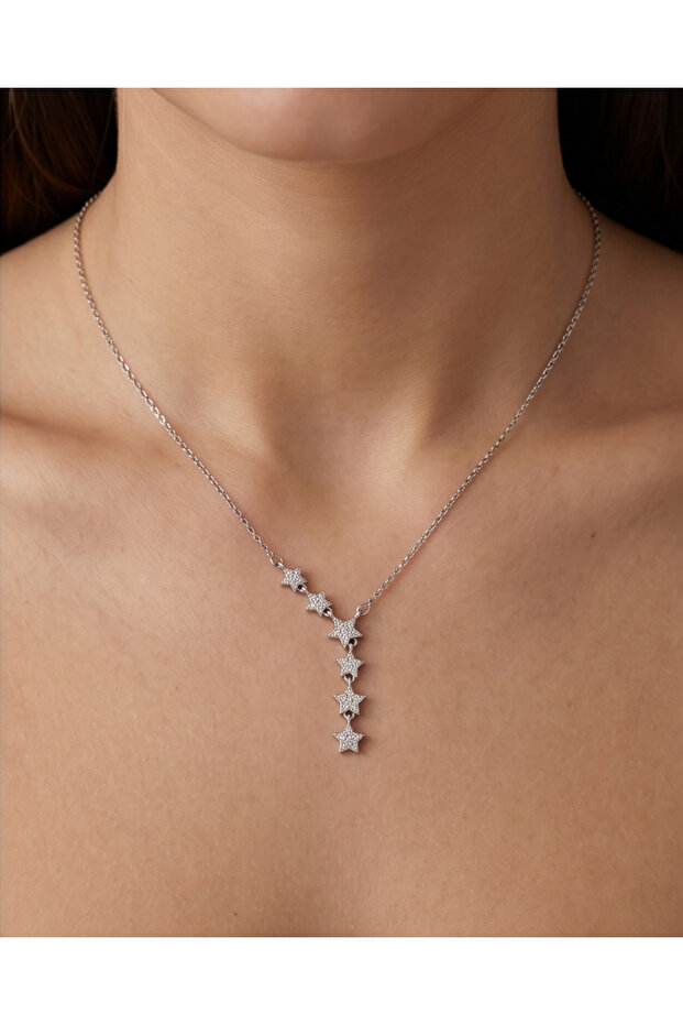 Stellarya Starry Y Steel Necklace