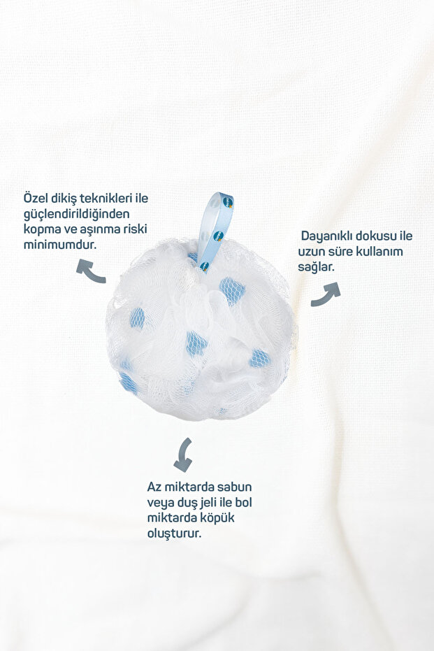Bath Loofah - Large Blue Star Pattern - 5