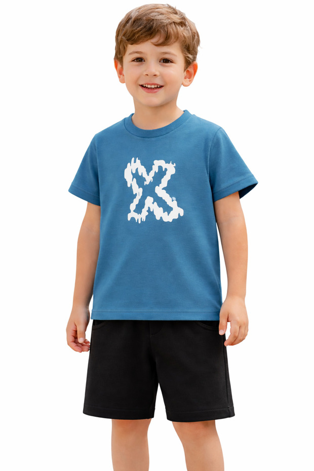 Nazarim 5-8 Years X Printed Men's Bottom Top Set