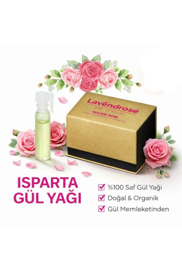 Real Pure Rose Oil 1 ml Rose Oil - Natural Pure Rose Oil Rosa Damascena from Isparta Roses