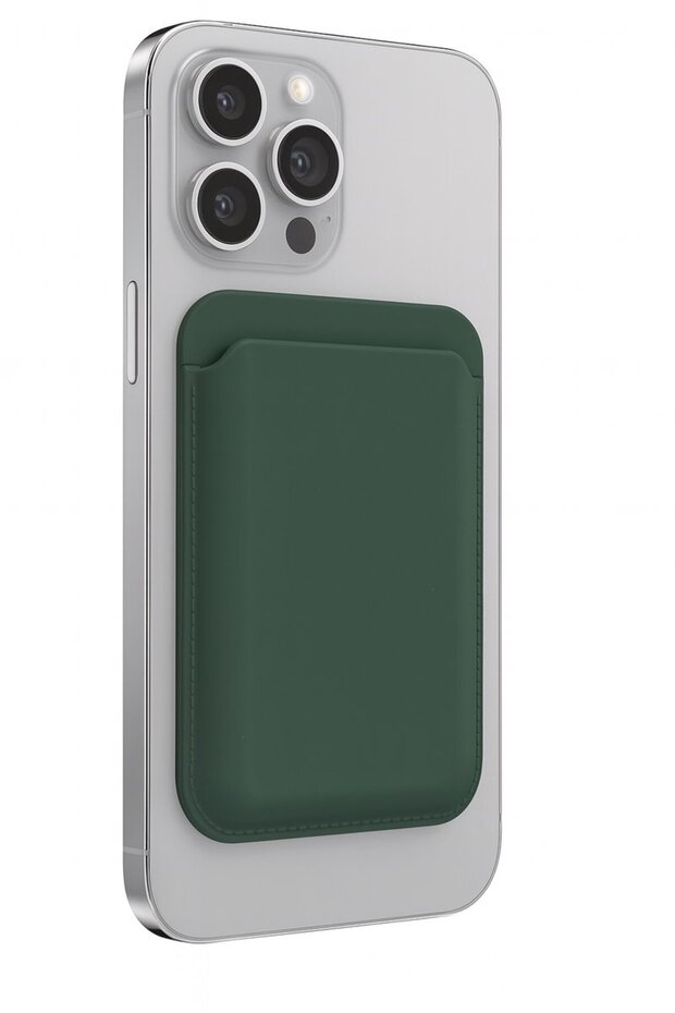 iPhone 15 Pro Pocka Magsafe Wallet Charcoal Green