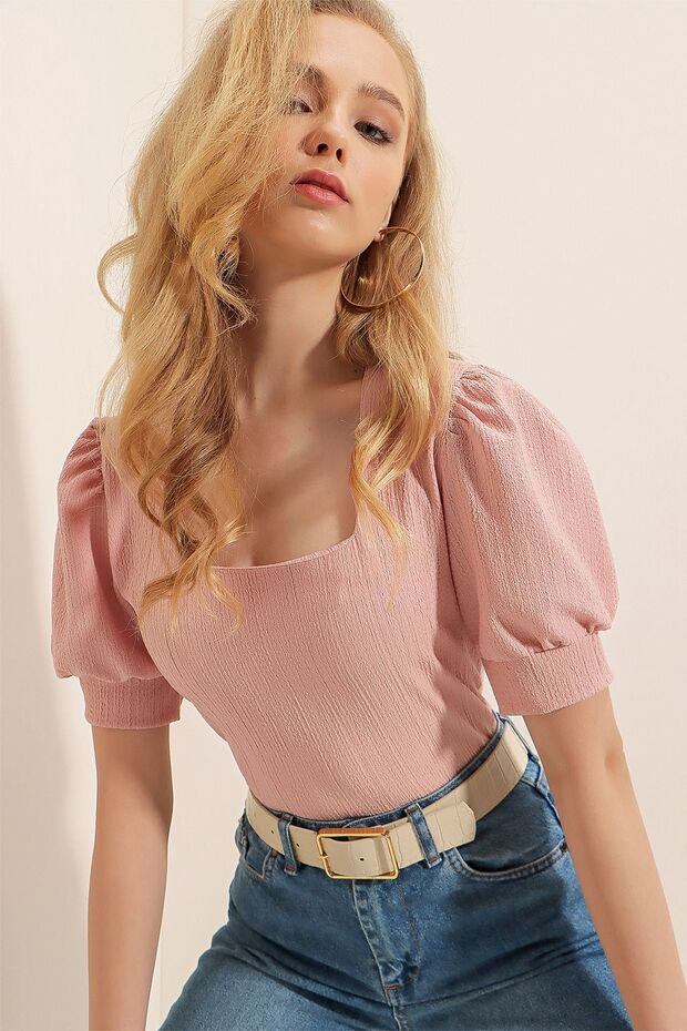 Bdart Slim Fit Square Neck Blouse