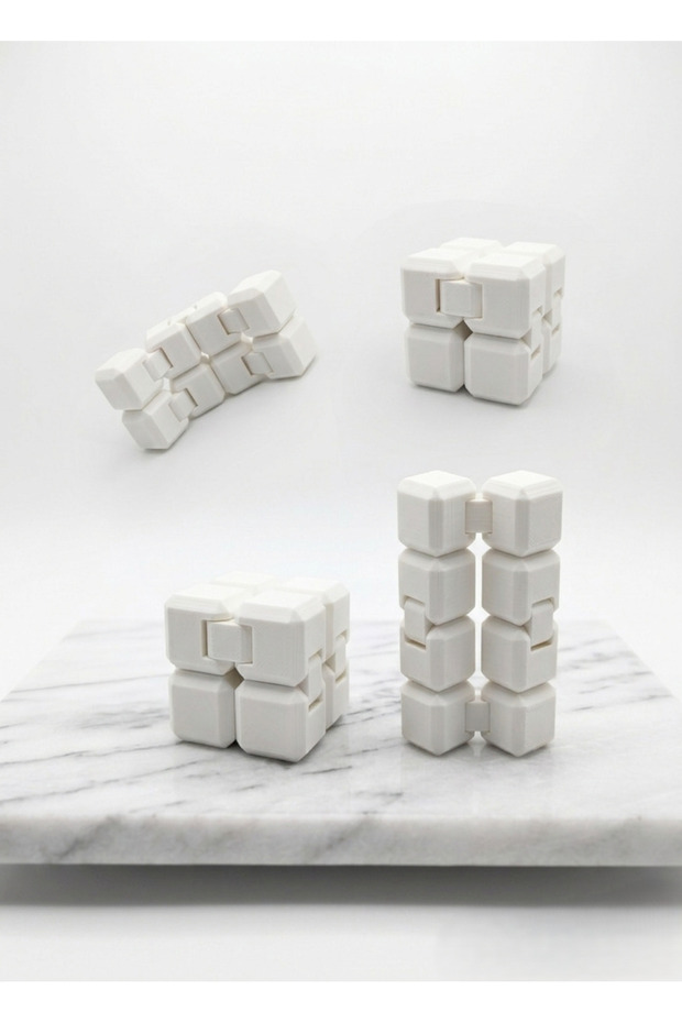 Infinity Cube Endless Stress Cube - Endless Loop Toy - White - 1