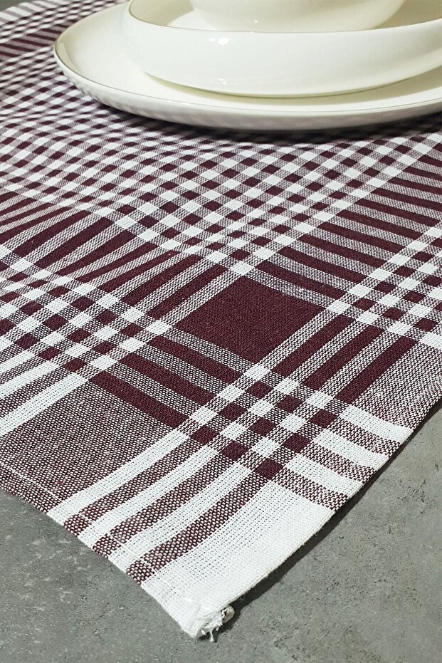 Set of 10 Gingham Kitchen Hand Towels and Tea Towels 50x70 Cm