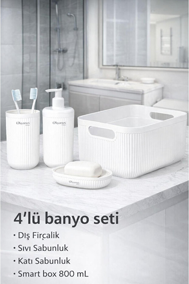 Linea Box 4-Piece Bathroom Set