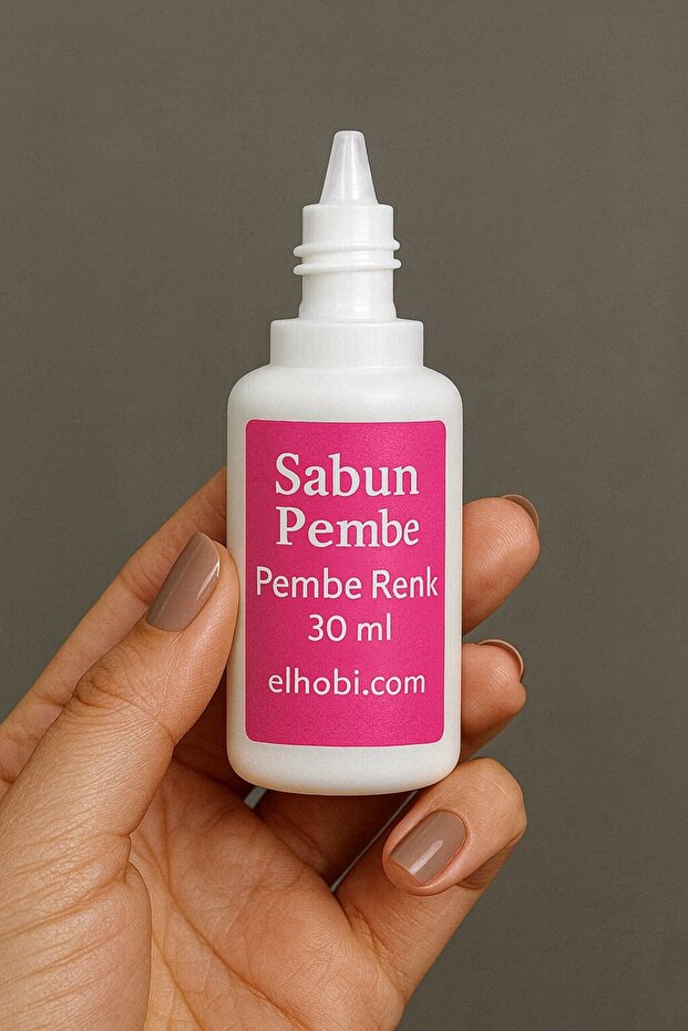 shop 1 adet Sabun Boyası veya Renklendirici - Pembe - 30 ML