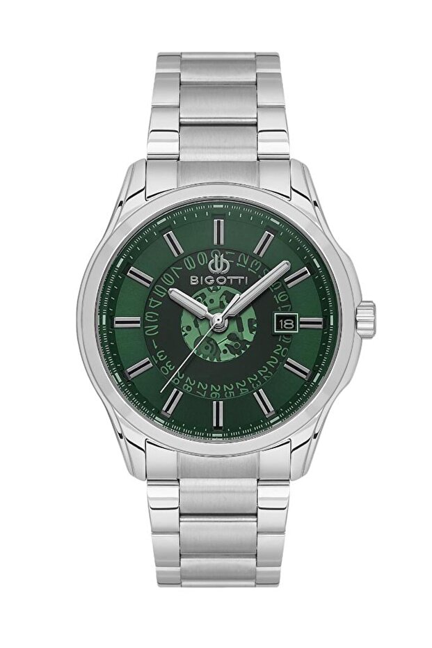 Bg.1.10591-3 Steel Plated Metallic Men's Wristwatch