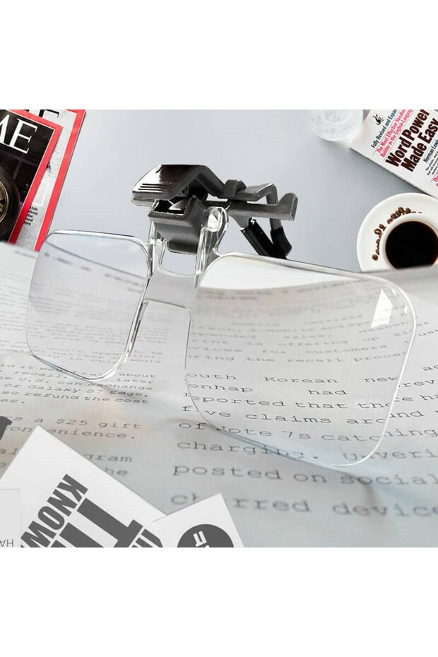 Magnifying Glass That Can Be Attached to Glasses (with Protective Case) Mg19156-1-2X
