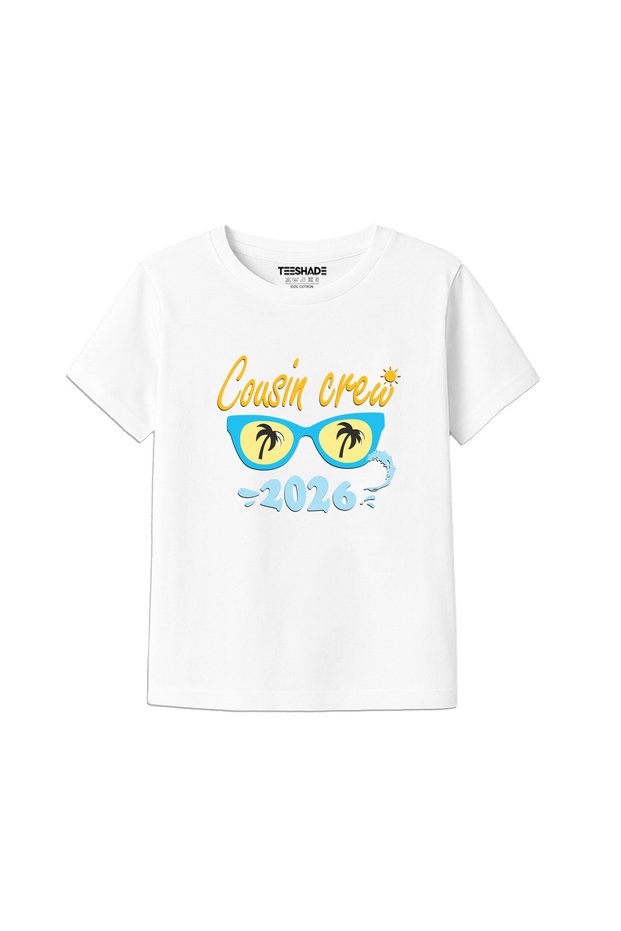Cousins Crew 2026 T-Shirt for Unisex Kids 100% Cotton, Multiple Colors – Sizes 0-16 Years