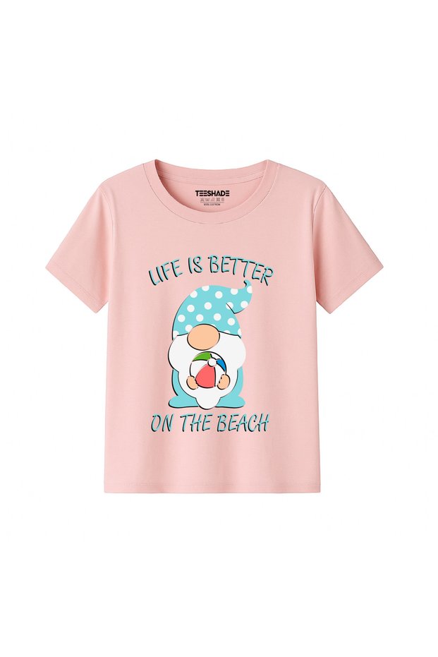 Life Is Better On The Beach T-Shirt for Unisex Kids 100% Cotton, Multiple Colors – Sizes 0-16 Years