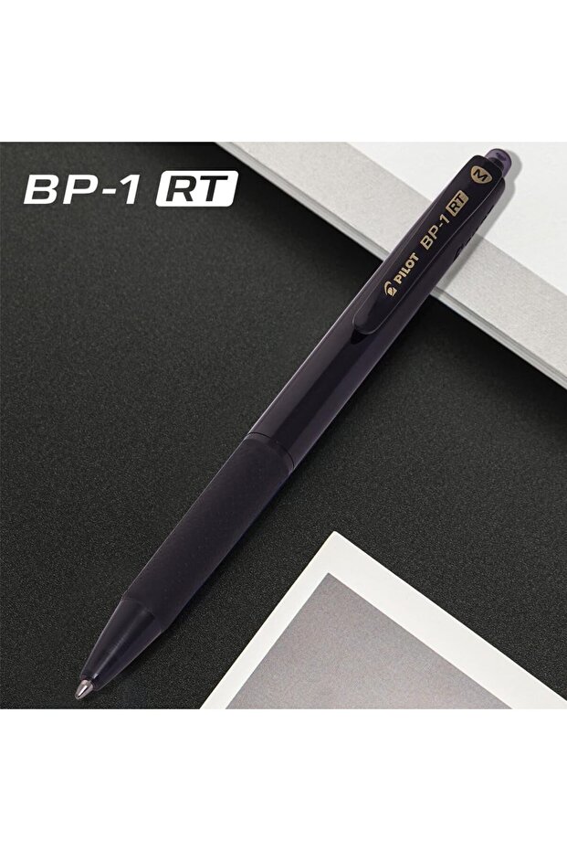 BP-1 RT-M-B Medium Retractable Ball Pen, 0.7mm, Black, Pack of 2, 24Pcs